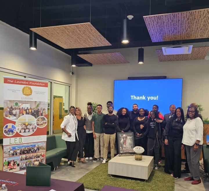 West Side High School L.E.O. students with judges and partners after RiderWorks 2025